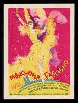 1937 'Carnival in Munich', Third Reich Propaganda, Cinderella, Nazi Germany (Imperforated, MNH)