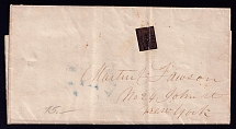 Blood's Dispatch, United States Local Post cover with acid tied 1c bronze black (Sc. #15L13)
