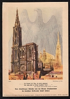1940 'The Strasbourg Minster and St. Stephen's Cathedral in Vienna', Alsace, German Occupation, Germany, Commemorative Sheet