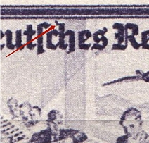 1944 24pf Third Reich, Germany (Mi. 893 III, Broken `h`, Print Error, Signed, CV $110, MNH)