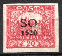 1920 '20' East Upper Silesia, Czechoslovakia (Sc. 26 a, CV $300)