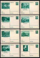 Hindenburg, Third Reich, Germany, 8 Postal Cards
