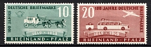 1949 Rhineland-Palatinate, French Zone of Occupation, Germany (Mi. 49 - 50 I, Full Set, CV $30, MNH)