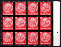 1934 12pf Third Reich, Germany, Block (Mi. 552, Margin, CV $60)