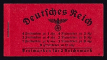 1937-39 Complete Booklet with stamps of Third Reich, Germany in Excellent Condition (Mi. MH 37.2, CV $460)