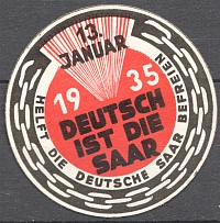 1935 Germany Help to Free the German Saar Propaganda Non-Postal (MNH)