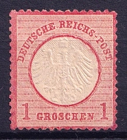 1872 1gr German Empire, Small Breast Plate, Germany (Mi. 4, Signed, CV $520)