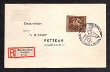 1938 Third Reich, Germany, Registered Cover, Potsdam - Munich (Special Cancellation)