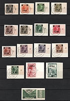 1940 Luxembourg, German Occupation, Germany (Mi. 17 - 32, Full Set, Luxembourg Postmarks,CV $30)