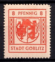 1945 8pf Gorlitz, Germany Local Post (Mi. 15 I, Broken Coat of Arms, MNH)