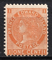 1872 1c Prince Edward Island, Canada (SG 36, CV $12, MNH)