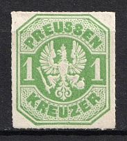 1867 1kr Prussia, German States, Germany (Mi. 22, CV $50)