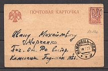 1919 Kamyanets-Podilsky Postal Stationery Card (Kiev 3)