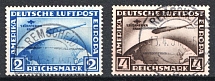 1930 Airmail, Zeppelins 'Sudamerika Fahrt', Weimar Republic, Germany (Mi. 438 - 439, Full Set, Canceled, CV $1,040)