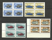 1960 Soviet Automobile Industry Blocks of Four (Full Set, MNH)