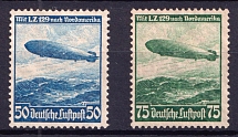 1935 Third Reich, Germany, Airmail (Mi. 606 - 607, Full Set, CV $70)