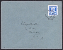 1944 Guernsey, German Occupation, Germany First Day Cover (Mi. 3a, Guernsey Postmark, CV $100)