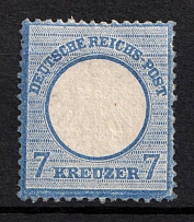1872 7kr German Empire, Small Breast Plate, Germany (Mi. 10, Signed, CV $4,160)