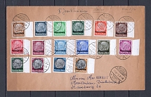 1940 Third Reich occupation of Luxembourg cover with full set stamps