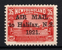 1921 35c Newfoundland, Canada, Air Post Stamp (Sc. C3b, Full Set, CV $160)