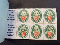 1929 Complete Booklet with stamps of Weimar Republic, Germany, Excellent Condition (Mi. MH 28.3, Rare, CV $9,100)