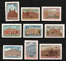 1950 Museums of Moscow, Soviet Union, USSR, Russia (Zv. 1416 - 1424, Full Set, MNH)