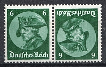 1933 6pf Third Reich, Germany (Pair Tete-Beche, CV $50, MNH)