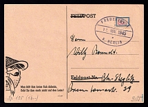 1945 (12 Nov) Fredersdorf (Berlin), Germany Local Post, Postcard (Mi. Sp 105 x, Signed, CV $50)