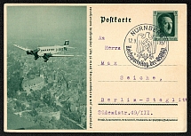1937 Reich party rally of the NSDAP in Nuremberg. 10 used postcard Special postmark date 12-14.9.1937