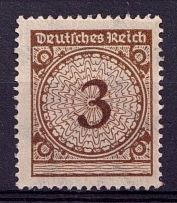 1923 3pf Weimar Republic, Germany (Mi. 338 P b, CV $90, MNH)
