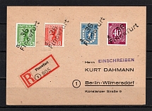 1946 Germany Soviet Russian Occupation Zone Finowfurt Local Issues mixed franking R card