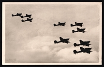Luftwaffe Military Air Arms, Germany, Third Reich Propaganda Postcard