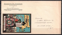 1930 Conference of City and Town Committees, Boston, Massachusetts, United States, Stock of Cinderellas, Non-Postal Stamps, Labels, Advertising, Charity, Propaganda, Cover