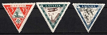 1933 Latvia, Airmail (Mi. 225 A - 227 A, Full Set, CV $170)