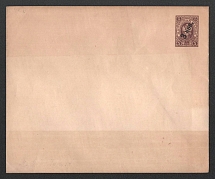 1909 3k on 5k Postal Stationery Stamped Envelope, Mint, Russian Empire, Russia (Russika 52 A, 144 x 120, 18 Issue, CV $30)