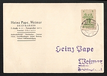 1945 (2 Jul) 5pf Apolda, Germany Local Post, Postcard (Mi. 1 I a, Canceled, CV $70)