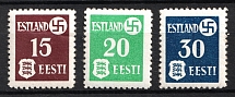 1941 Estonia, German Occupation, Germany (Mi. 1 x - 3 x, Full Set, CV $70)