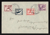 1936 (10 Aug) Third Reich, Germany, Cover franked with 4pf, 12pf, 15pf and 40pf tied by Berlin Olympia Stadion postmarks