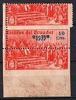 1939 Ecuador (SHIFTED Perforation, Print Error)