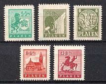 1945 Plauen, Local Post, Germany (Mi. 1 y - 5 y)