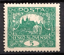 1919-20 5h Czechoslovakia (Sc. 42a, CV $30)