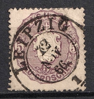 1866 5ngr Saxony, German States, Germany (Mi. 19 ba, Canceled, CV $160)