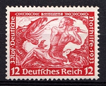 1933 12pf Third Reich, Germany, Airmail (Mi. 504 B, CV $30, MNH)