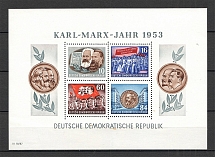 1953 German Democratic Republic GDR Block (CV $90, Perf, MNH)