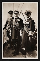 1938 'State visit by the Hungarian Reich Governor Horthy', Propaganda Postcard, Third Reich Nazi Germany
