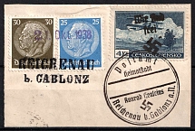 1938 Occupation of Reichenau bei Gablonz, Sudetenland, Local Issue, Germany, Fragment of a letter