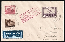 1930 Belgium, Airmail Cover, Brussels - Leopoldville, franked by Mi. 292, 295, 298