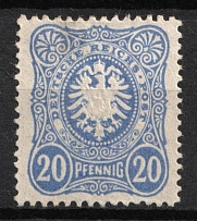 1875-79 20pf German Empire, Germany (Mi. 34 a, CV $160)