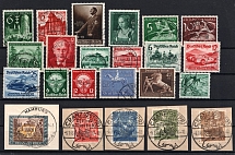 1938-43 Third Reich, Germany, Stock of Stamps (Cancellations)