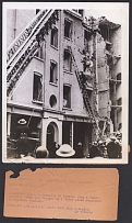 1944 Evacuation of a Victim from a Bombed-out Building in England, ACME Newspictures, United States, WWII, Stock of Cinderellas, Non-Postal Stamps, Labels, Advertising, Charity, Propaganda